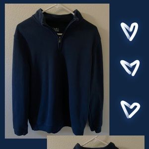 Croft & Barrow Navy Blue Cotton and Polyester Sweater